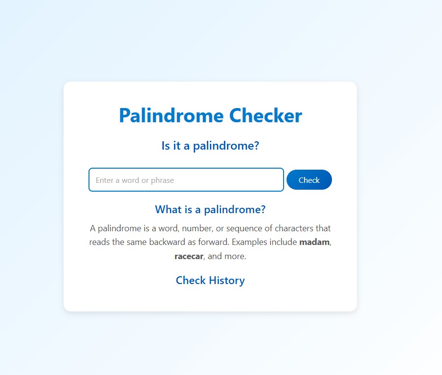 Palindrome Checker