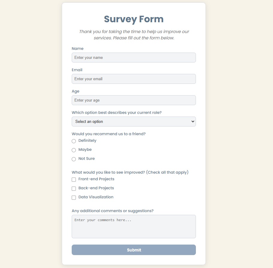 Survey Form